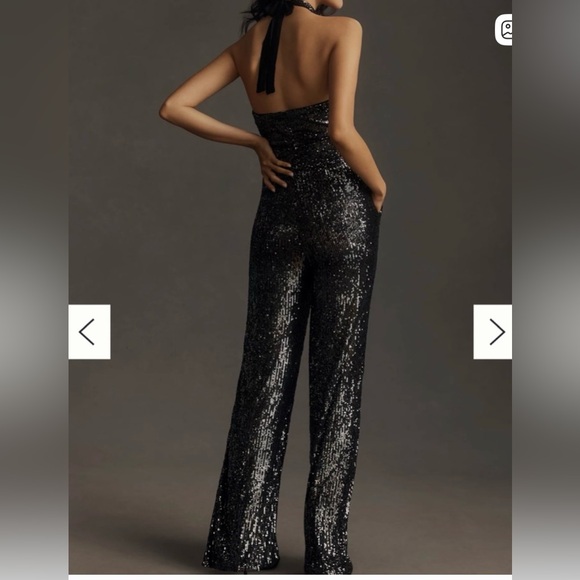 Anthropologie Black Sequin jumpsuit - Picture 5 of 5